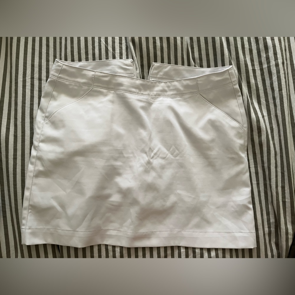 Womens PGA Tour white golf skort